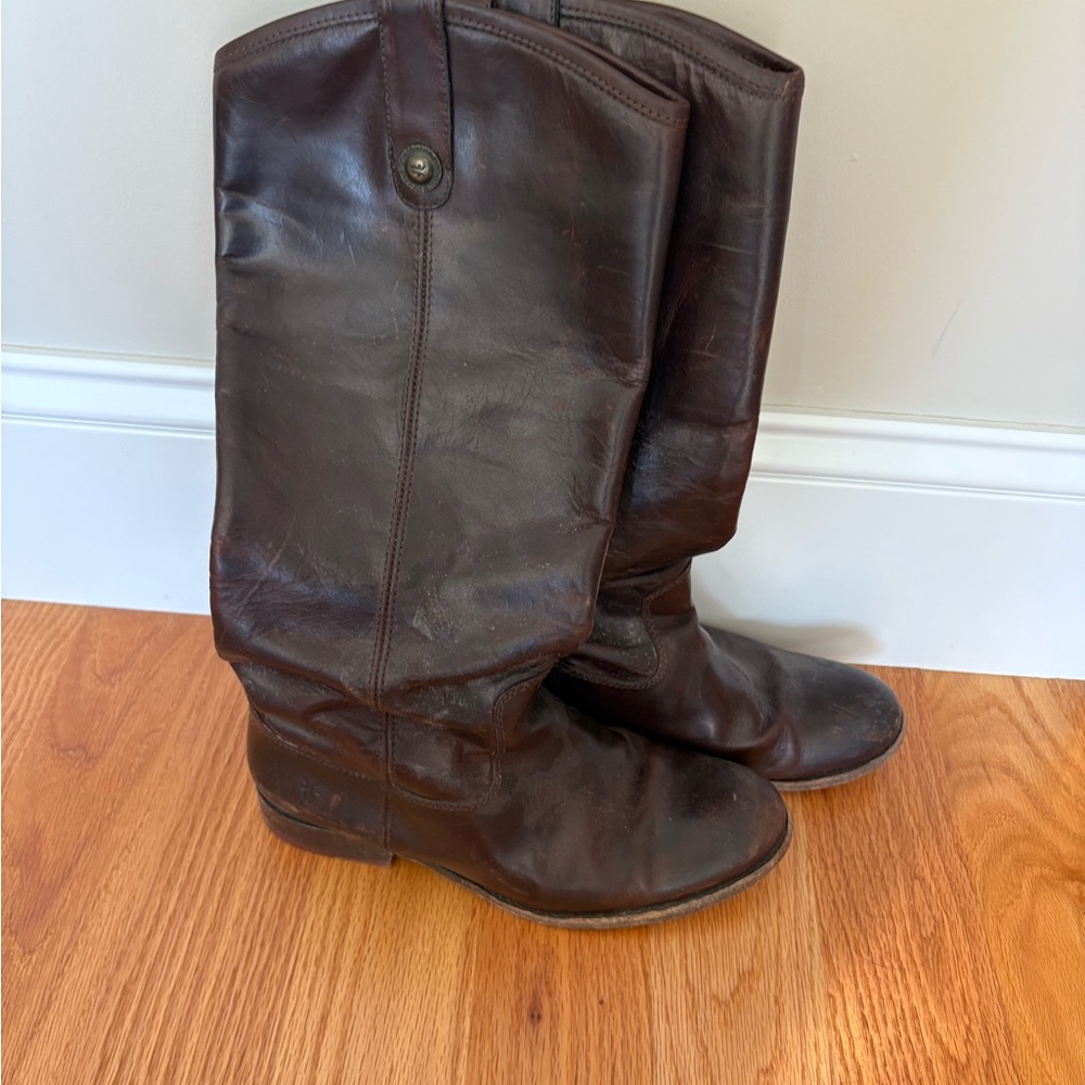 Frye “Melissa” Brown Leather Boots